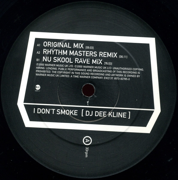 DJ Dee Kline - I Don't Smoke | EastWest (EW213T) - 3