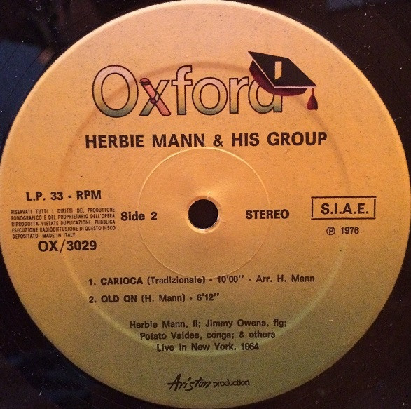 Herbie Mann - Live In New York, 1964 | Oxford (OX/3029) - 4