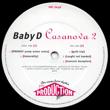 Baby D - Casanova 2 | Production House (PNT 065R)