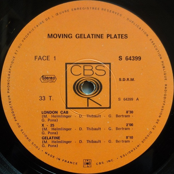 Moving Gelatine Plates - Moving Gelatine Plates | CBS (S 64399) - 3