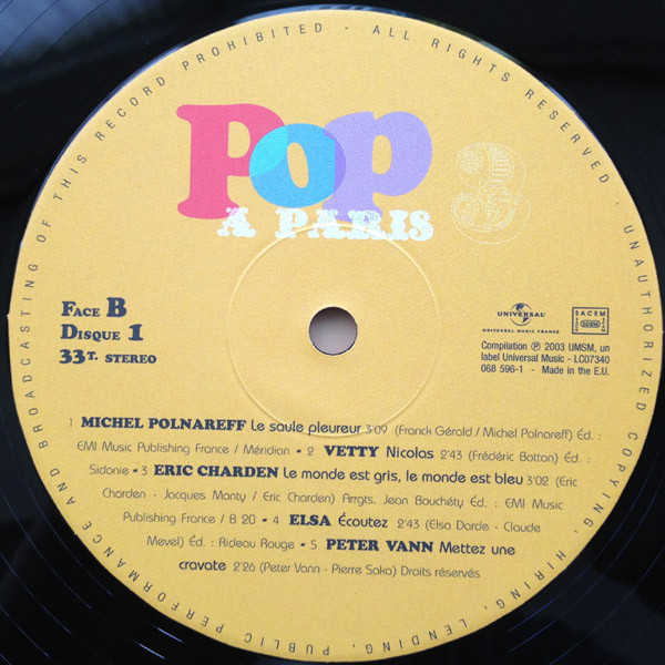 Various - Pop A Paris Vol.3 C'est La Mode | Universal Music France (069 111-1) - 4 Various - Pop A Paris Vol.3 C'est La Mode | Universal Music France (069 111-1) - 4