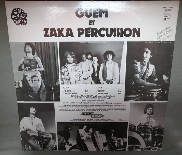 Guem Et  Zaka Percussion - Guem Et Zaka Percussion | Le Chant Du Monde (LDX 74674) - 2