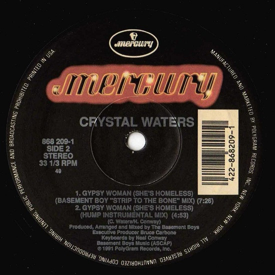 Crystal Waters - Gypsy Woman (She's Homeless) | Mercury (868 209-1) - 3 Crystal Waters - Gypsy Woman (She's Homeless) | Mercury (868 209-1) - 3