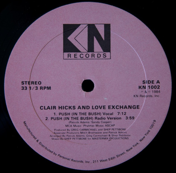 Clair Hicks And Love Exchange - Push (In The Bush) | KN Records (KN 1002)