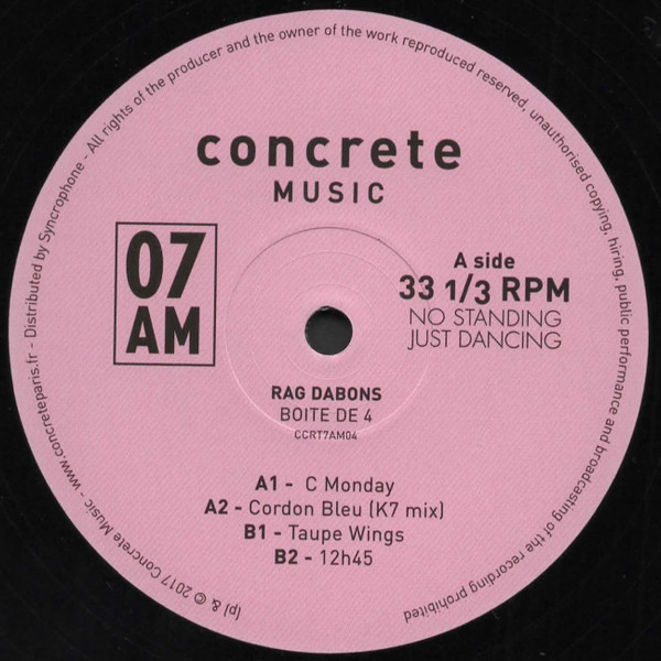 Rag Dabons - Boîte de 4 EP | Concrete Music 7AM (CCRT07AM04)