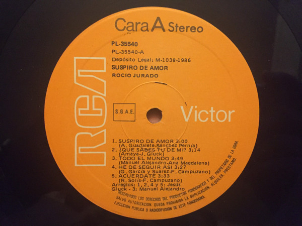 Rocio Jurado - Suspiro De Amor | RCA Victor (PL 35540) - 3 Rocio Jurado - Suspiro De Amor | RCA Victor (PL 35540) - 3