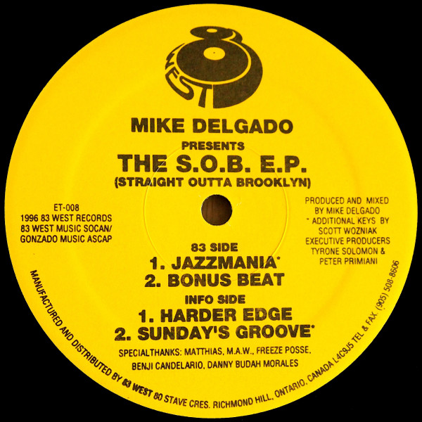 Mike Delgado - The S.O.B. E.P. (Straight Outta Brooklyn) | 83 West Records (ET-008) - main
