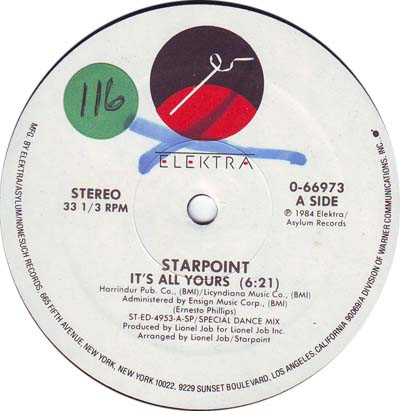 Starpoint - It's All Yours | Elektra (0-66973) Starpoint - It's All Yours | Elektra (0-66973)
