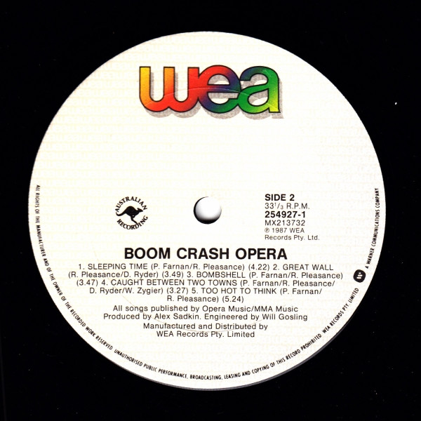Boom Crash Opera - Boom Crash Opera | WEA (254927.1) - 3
