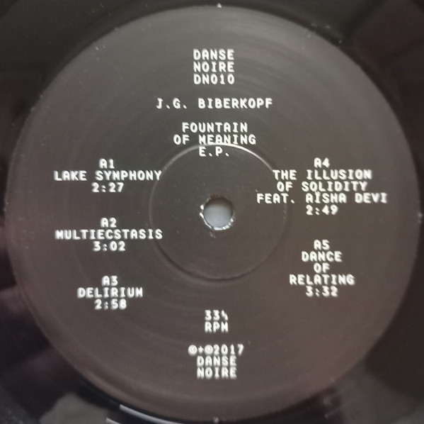 Jacques Gaspard Biberkopf - Fountain of Meaning | Danse Noire (DN010) - 3 Jacques Gaspard Biberkopf - Fountain of Meaning | Danse Noire (DN010) - 3