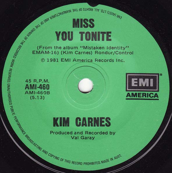 Kim Carnes - Bette Davis Eyes | EMI America (AMI-460) - 2