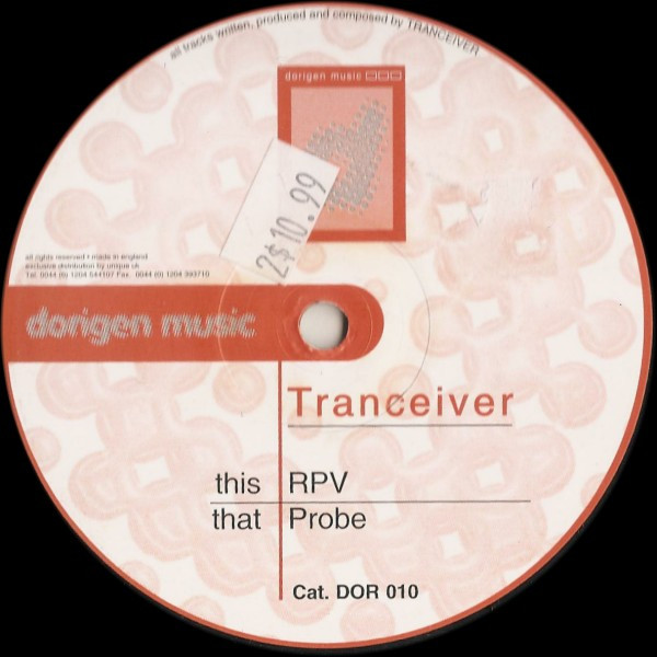 Tranceiver - RPV / Probe | Dorigen Music (DOR 010)