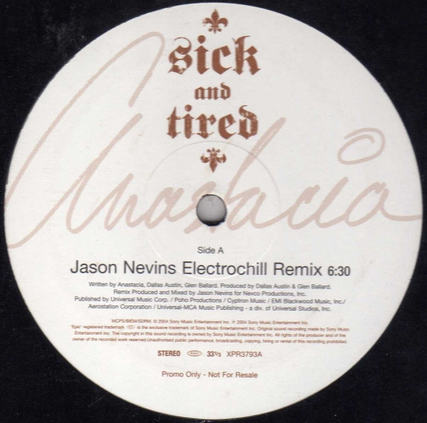 Anastacia - Sick And Tired | Epic (XPR3793) - main