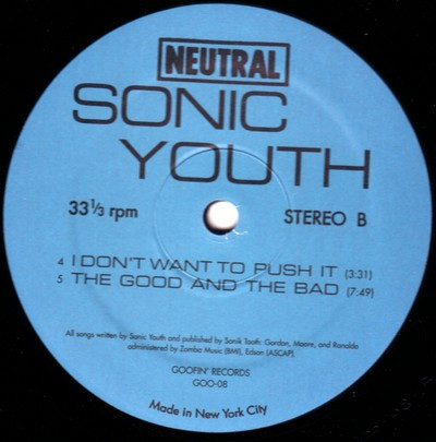 Sonic Youth - Sonic Youth (2LP) [Vinyl] | Goofin' Records (GOO-08) - 7