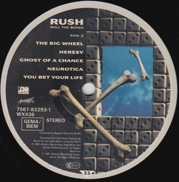 Rush - Roll The Bones | Atlantic (7567-82293-1) - 4