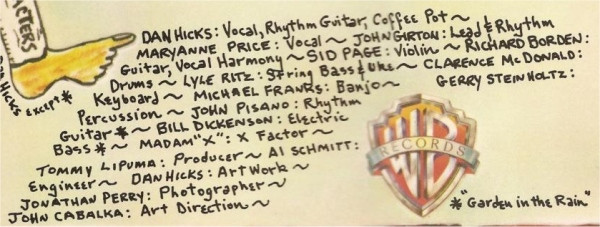 Dan Hicks - It Happened One Bite | Warner Bros. Records (BSK 3158) - 4 Dan Hicks - It Happened One Bite | Warner Bros. Records (BSK 3158) - 4