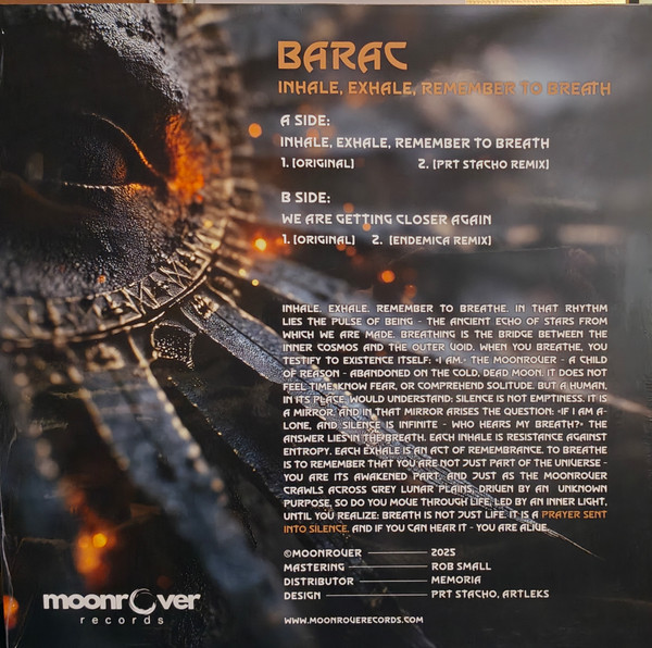 Barac - Inhale, Exhale, Remember To Breath | Moonrover Records (MNRVR007) - 2