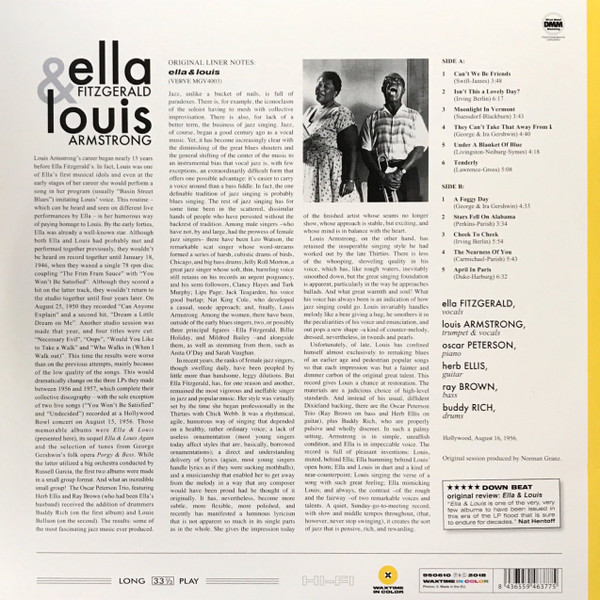 Ella Fitzgerald & Louis Armstrong - Ella & Louis | WaxTime In Color (950610)