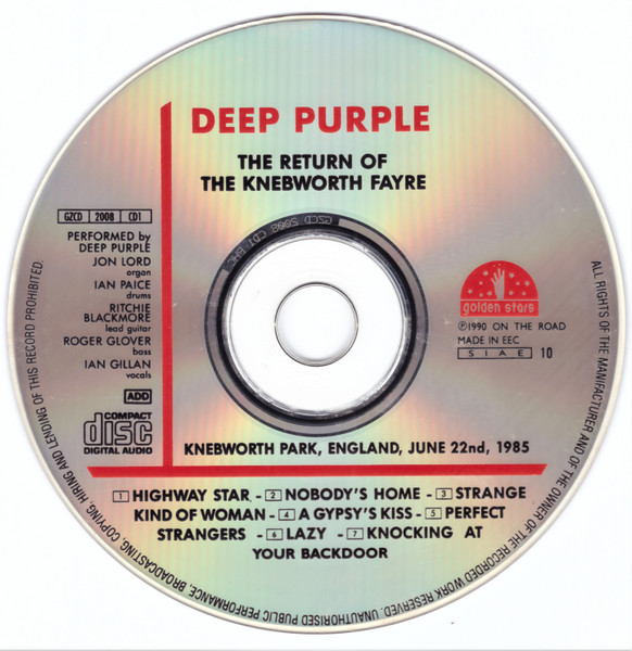 Deep Purple - The Return Of The Knebworth Fayre | Golden Stars (GZCD 2008) - 3 Deep Purple - The Return Of The Knebworth Fayre | Golden Stars (GZCD 2008) - 3