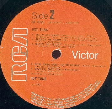 Hot Tuna - Hot Tuna | RCA Victor (SF 8125) - 4