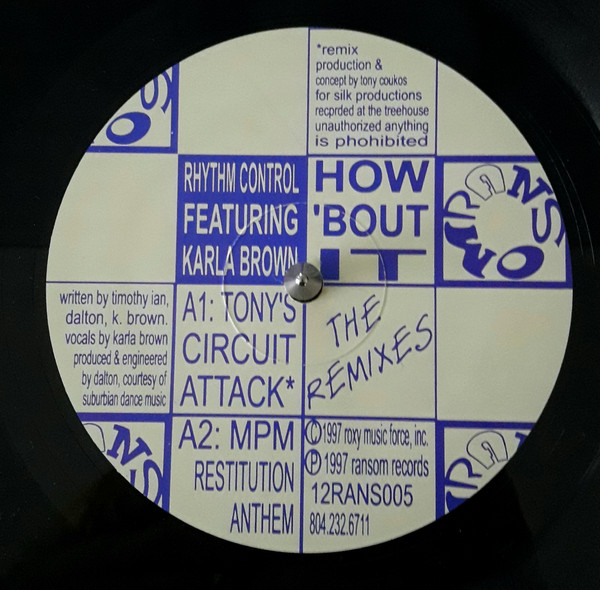 Rhythm Control , Karla Brown - How 'bout It | Ransom Records (12RANS005)