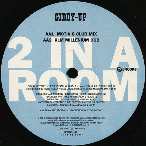 2 In A Room - Giddy Up | Encore (12COR 008) - 3