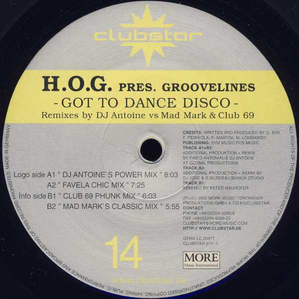 House Of Glass Pres. The Groovelines - Got To Dance Disco | Clubstar (CLUBSTAR 014 -1)