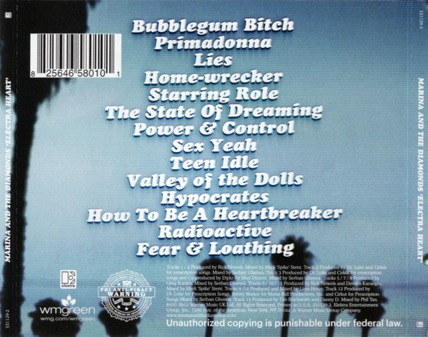 Marina & The Diamonds - Electra Heart | Elektra (531129-2) - 2 Marina & The Diamonds - Electra Heart | Elektra (531129-2) - 2