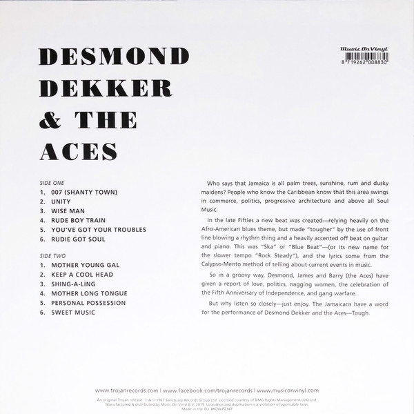 Desmond Dekker & The Aces - 007 Shanty Town | Music On Vinyl (MOVLP2347) - 2