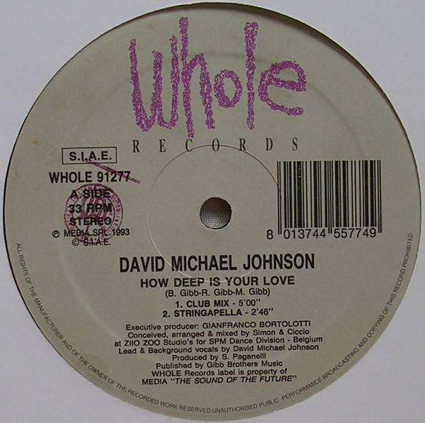 David Michael Johnson - How Deep Is Your Love | Whole Records (WHOLE 91277) - 2 David Michael Johnson - How Deep Is Your Love | Whole Records (WHOLE 91277) - 2