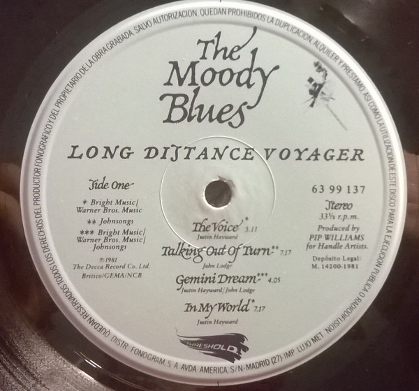The Moody Blues - Long Distance Voyager | Threshold (63 99 137) - 3