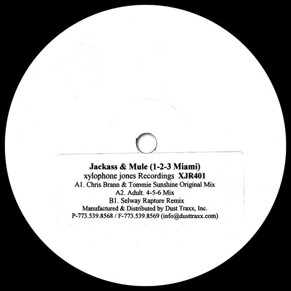 Jackass & Mule - 1 - 2 - 3 Miami | Xylophone Jones Recordings (XJR 401)