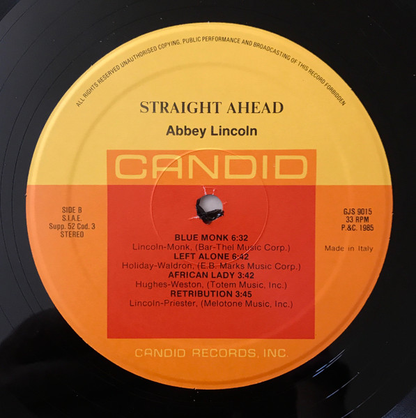 Abbey Lincoln - Straight Ahead | Candid (GJS 9015) - 4
