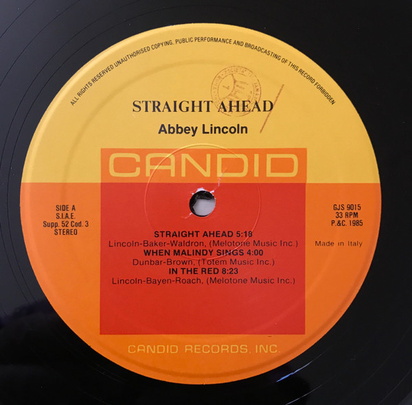 Abbey Lincoln - Straight Ahead | Candid (GJS 9015) - 3