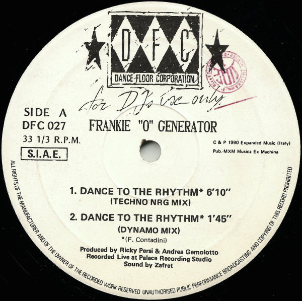 Frankie "O" Generator - Dance To The Rhythm | DFC (DFC 027)