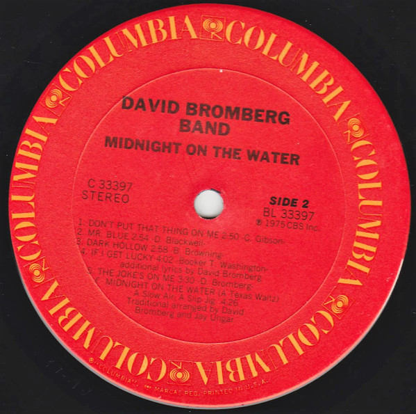 David Bromberg Band - Midnight On The Water | Columbia (C 33397) - 4