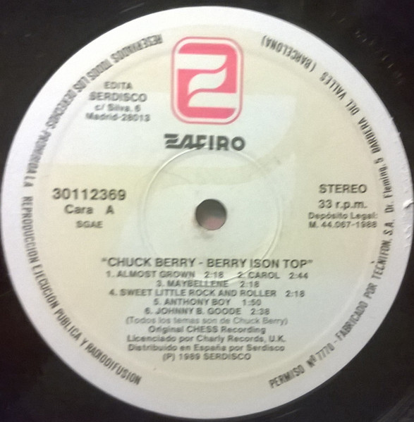 Chuck Berry - Berry Is On Top | Zafiro (30112369) - 3