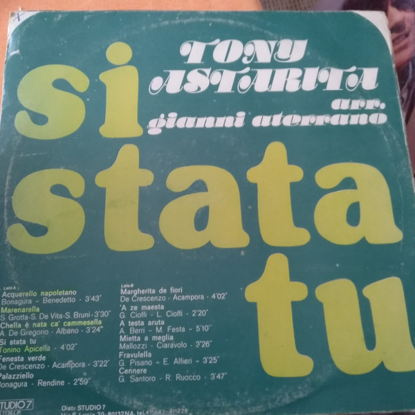 Tony Astarita - Si Stata Tu | Studio 7 (AG 1136 LP) - 2