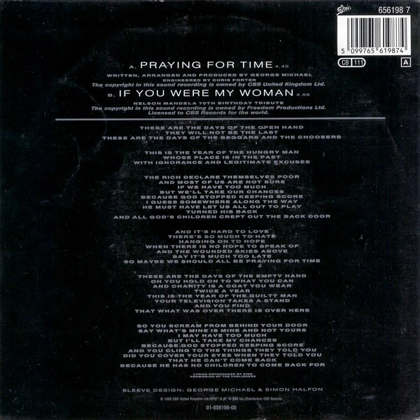George Michael - Praying For Time | Epic (656198 7) - 4