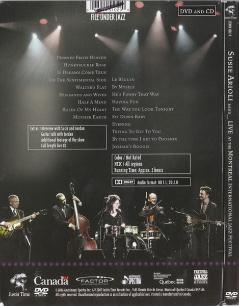 Susie Arioli Band Featuring Jordan Officer - Live At The Montreal International Jazz Festival | Justin Time (JTDVD 5102-9) - 4