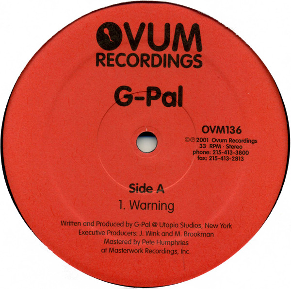G-Pal - Warning | Ovum Recordings (OVM136)