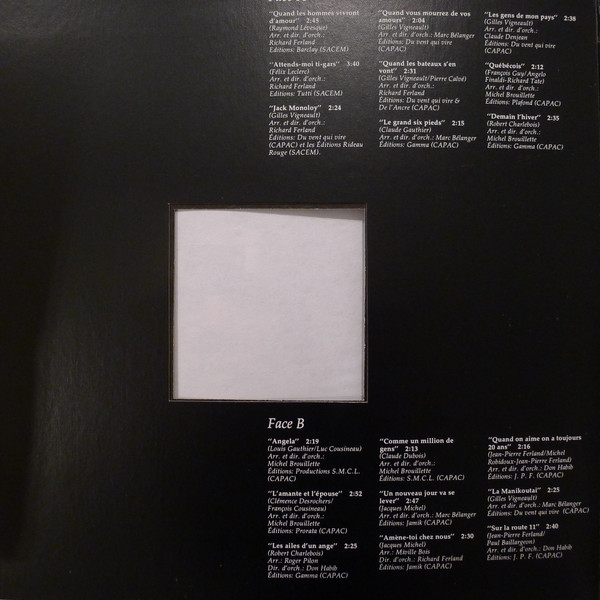 Various - Musique Du Québec - Volume Un | Kébec-Disc (KDM-967) - 2