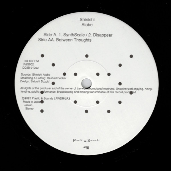 Shinichi Atobe - SynthScale | Plastic & Sounds (P&S002)