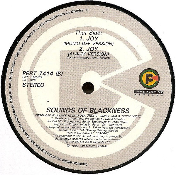 Sounds Of Blackness - Soul Holidays / Joy | Perspective Records (PERT 7414) - 3 Sounds Of Blackness - Soul Holidays / Joy | Perspective Records (PERT 7414) - 3