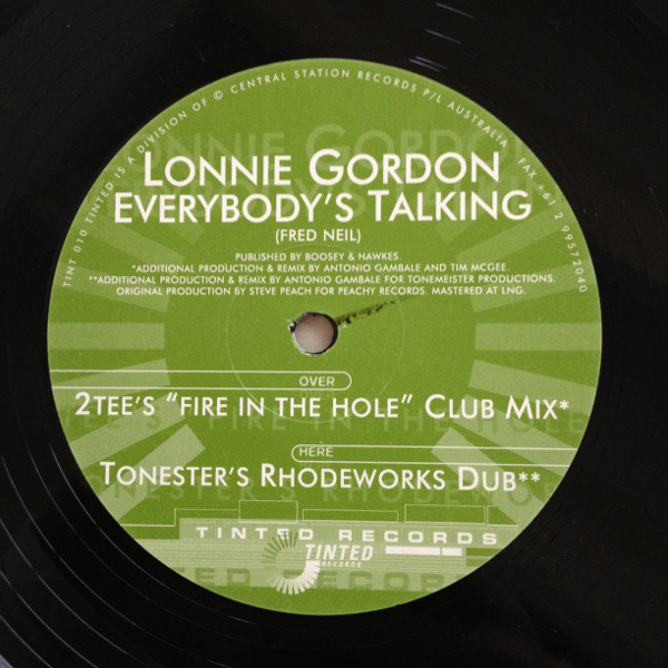 Lonnie Gordon - Everybody's Talking | Tinted Records (TINT 010)