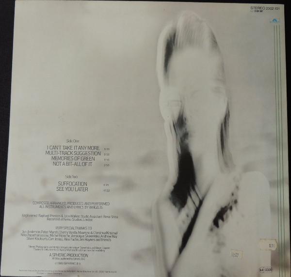 Vangelis - See You Later | Polydor (2302 101) - 2