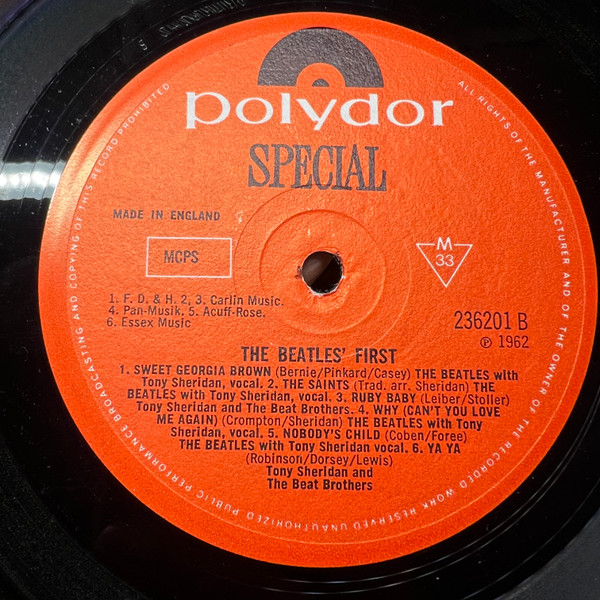 The Beatles With Tony Sheridan - The Beatles' First With Tony Sheridan & Guests | Polydor (236 201) - 3