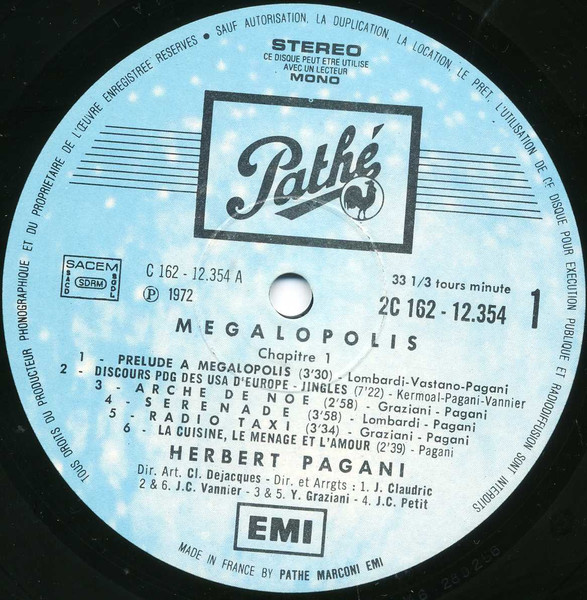 Herbert Pagani - Mégalopolis | Pathé (2C 162-12.354/12.355) - 3