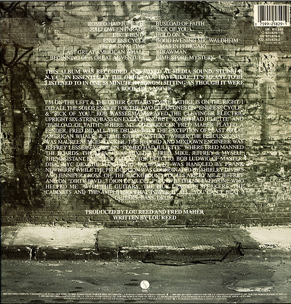 Lou Reed - New York | Sire (WX 246) - 2