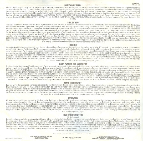 Lou Reed - New York | Sire (WX 246) - 6